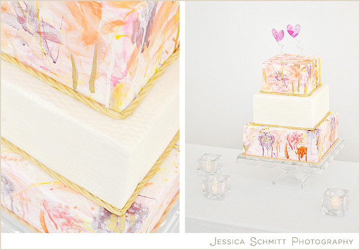 Paint splash wedding cake splatter 