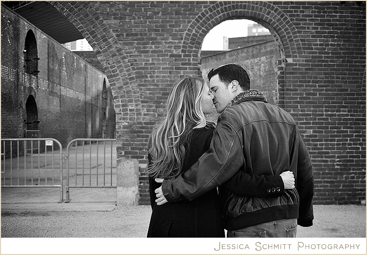 NYC wedding photographer kiss Brooklyn
